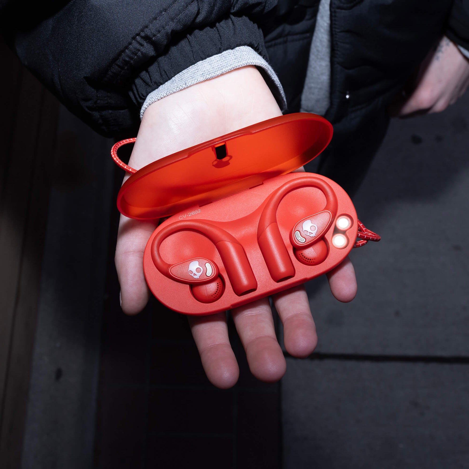 Skullcandy Push 540 Open wireless open-ear headphones with slim pocketable charging case and integrated carry strap for easy everyday portability | Plasma