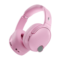 Pink over-ear Skullcandy Crusher 1080 ANC headphones on a black background | Candy