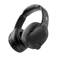 Black over-ear headphones on a transparent background | True Black