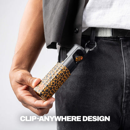 Skullcandy Method 360 ANC true wireless Noise Canceling Earbuds with Up to 40 Hours of Battery life and Clip-Anywhere compact case | Leopard