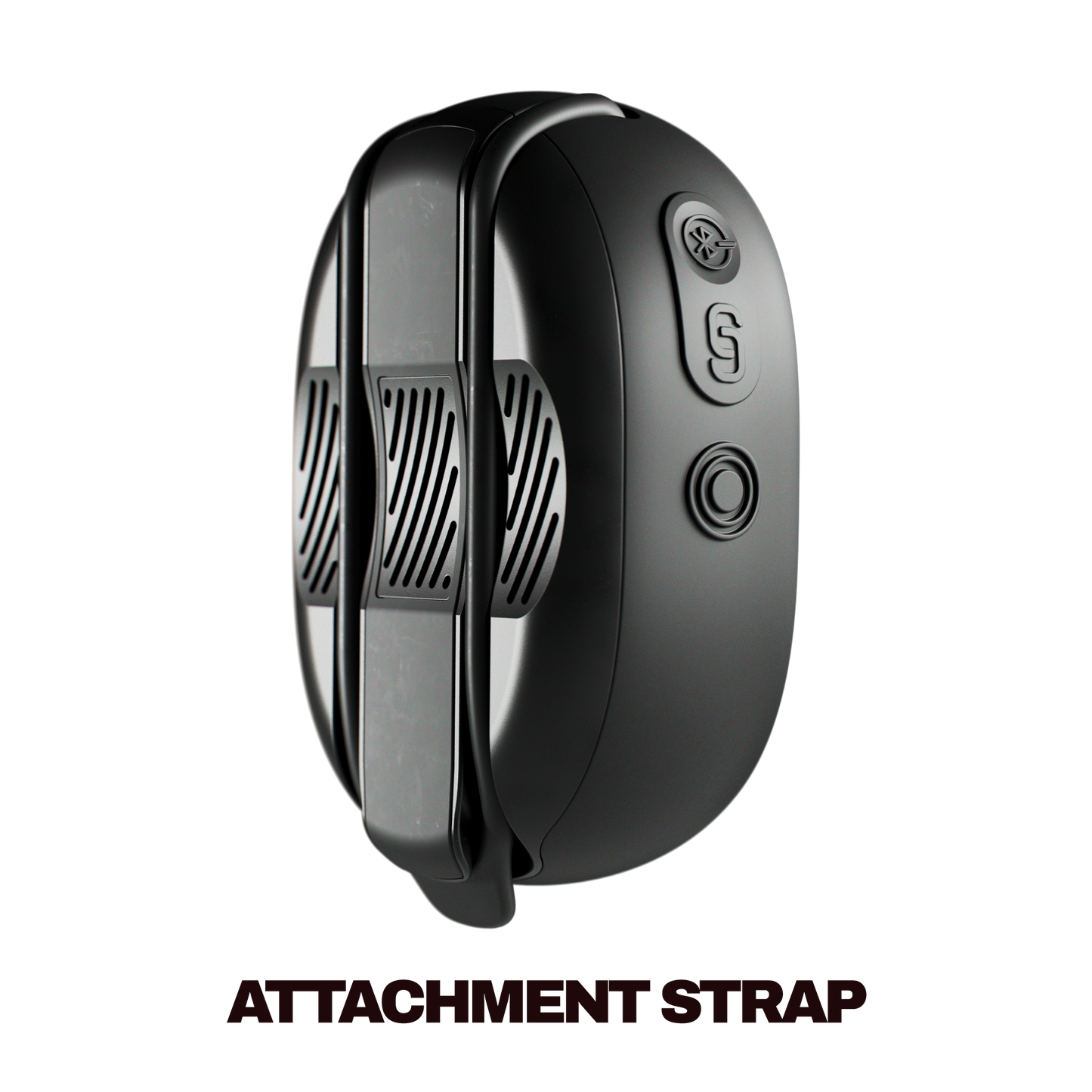 Black attachment on a speaker with buttons on a white background | True Black