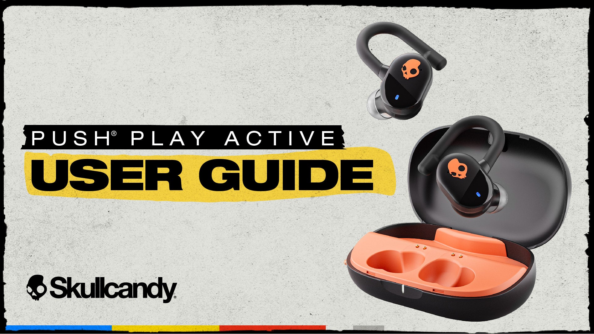 【新商品】SKULLCANDY PUSH PLAY ACTIVE Push Play Active - True Wireless Sport Earbuds with Ear Hooks