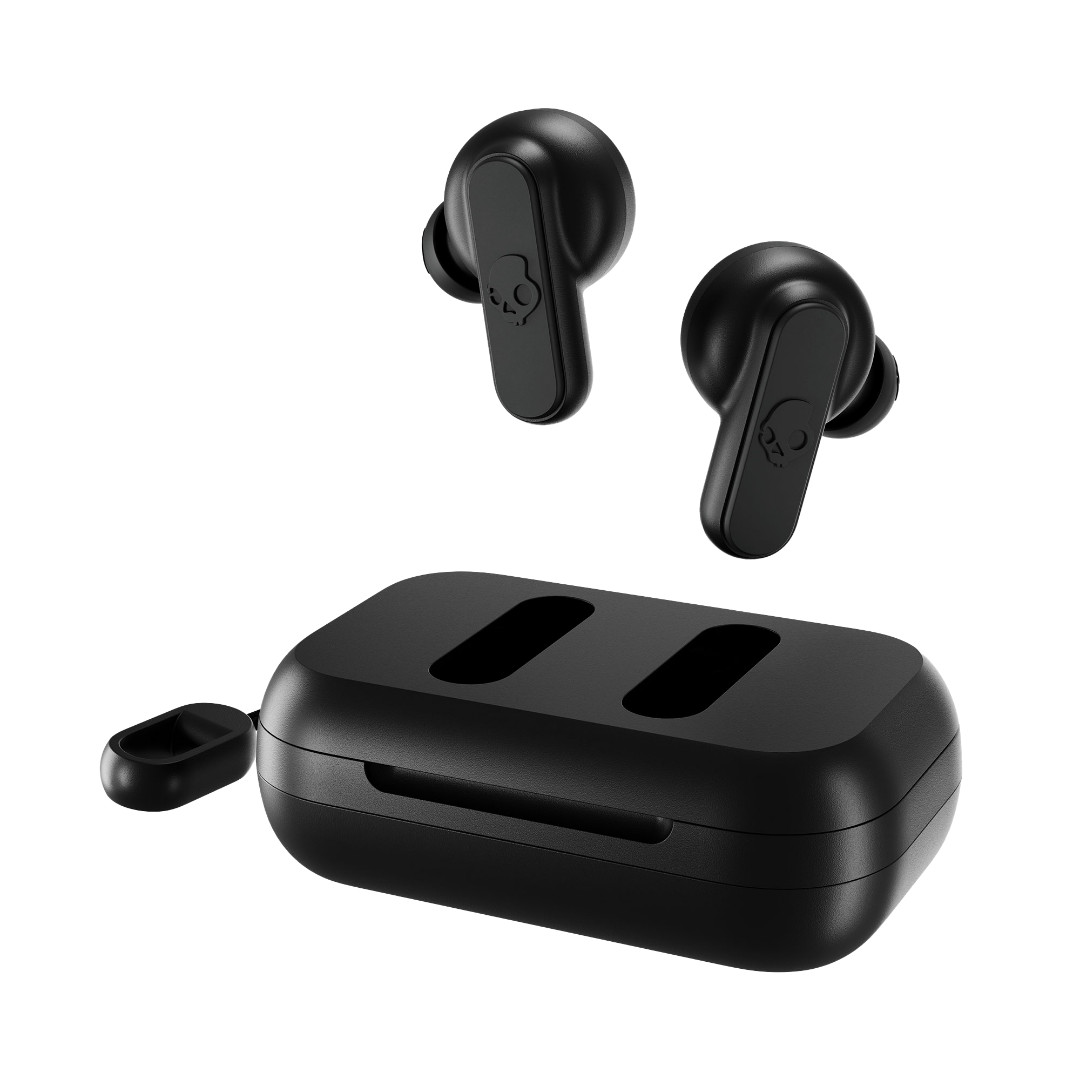 Skullcandy Dime In-Ear Wireless Earbuds, 12 Hr Battery, Microphone, Works with iPhone Android and Bluetooth Devices - True Black 2 True Black