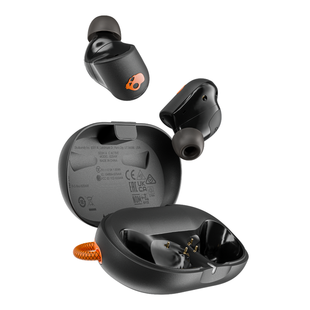 Skullcandy Sesh ANC Active True Wireless Earbuds - Black/Orange